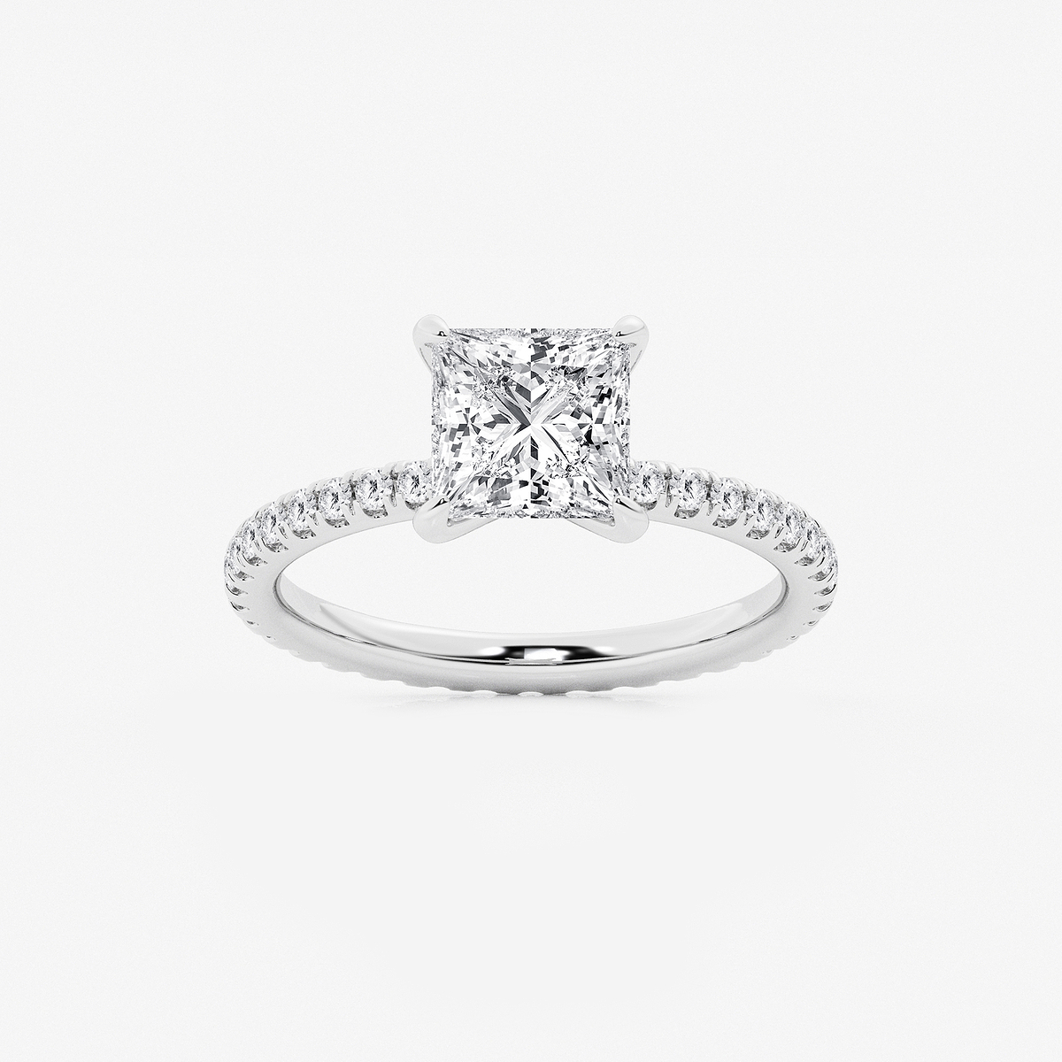 2 1/2 ctw Princess Lab Grown Diamond Eternity Engagement Ring