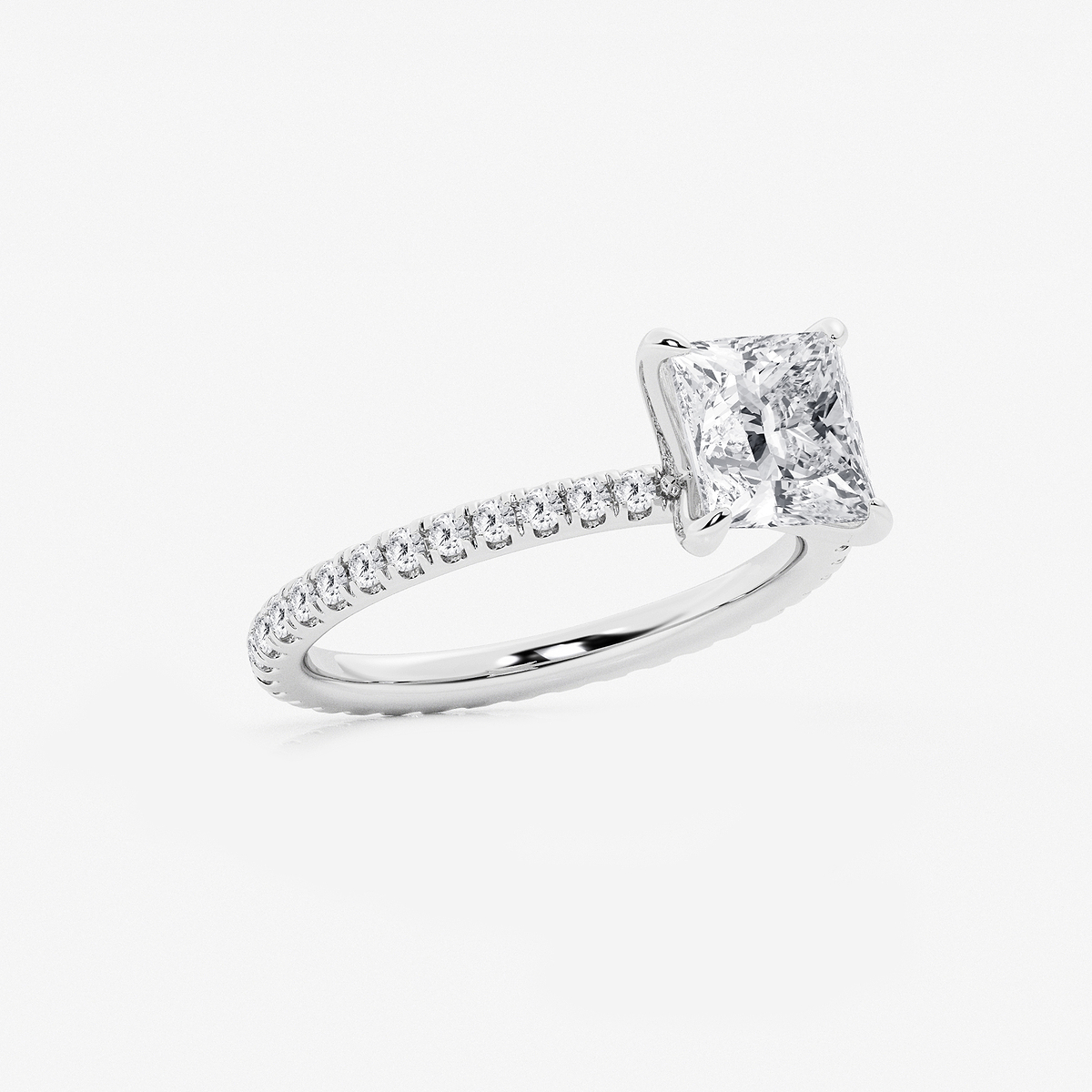 Additional Image 1 for  2 1/2 ctw Princess Lab Grown Diamond Eternity Engagement Ring