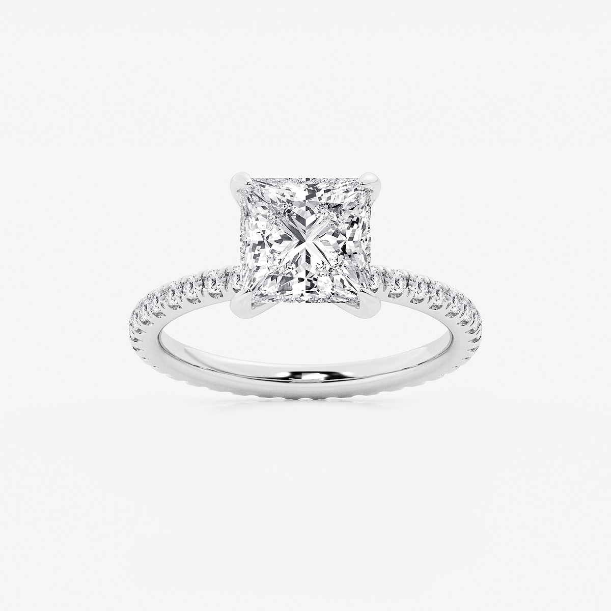 3 ctw Princess Lab Grown Diamond Eternity Engagement Ring