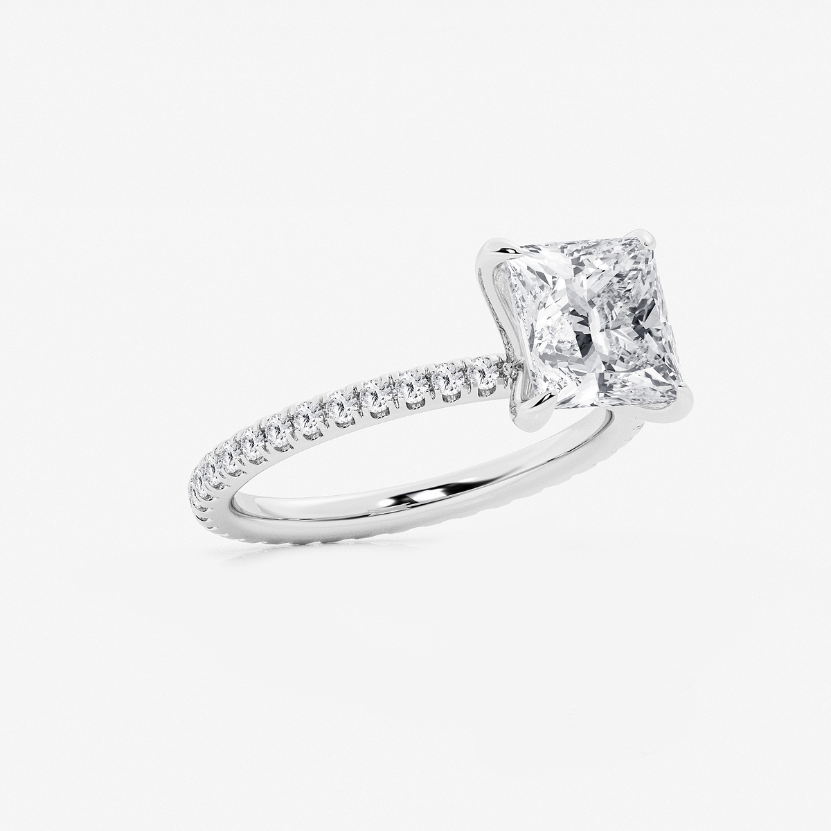 Additional Image 1 for  3 ctw Princess Lab Grown Diamond Eternity Engagement Ring