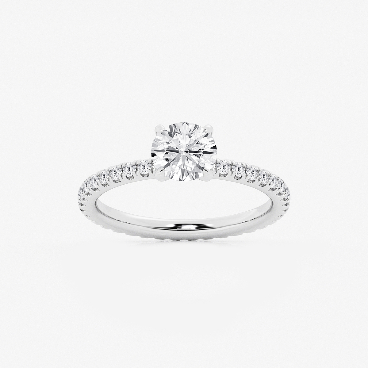 1 1/2 ctw Round Lab Grown Diamond Eternity Engagement Ring
