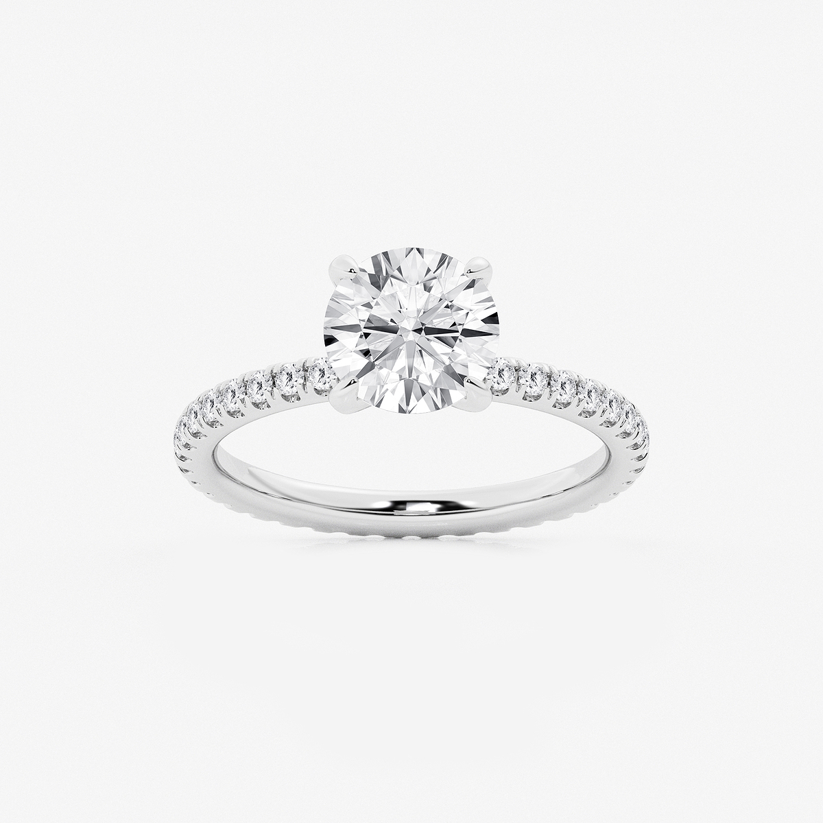 2 1/2 ctw Round Lab Grown Diamond Eternity Engagement Ring