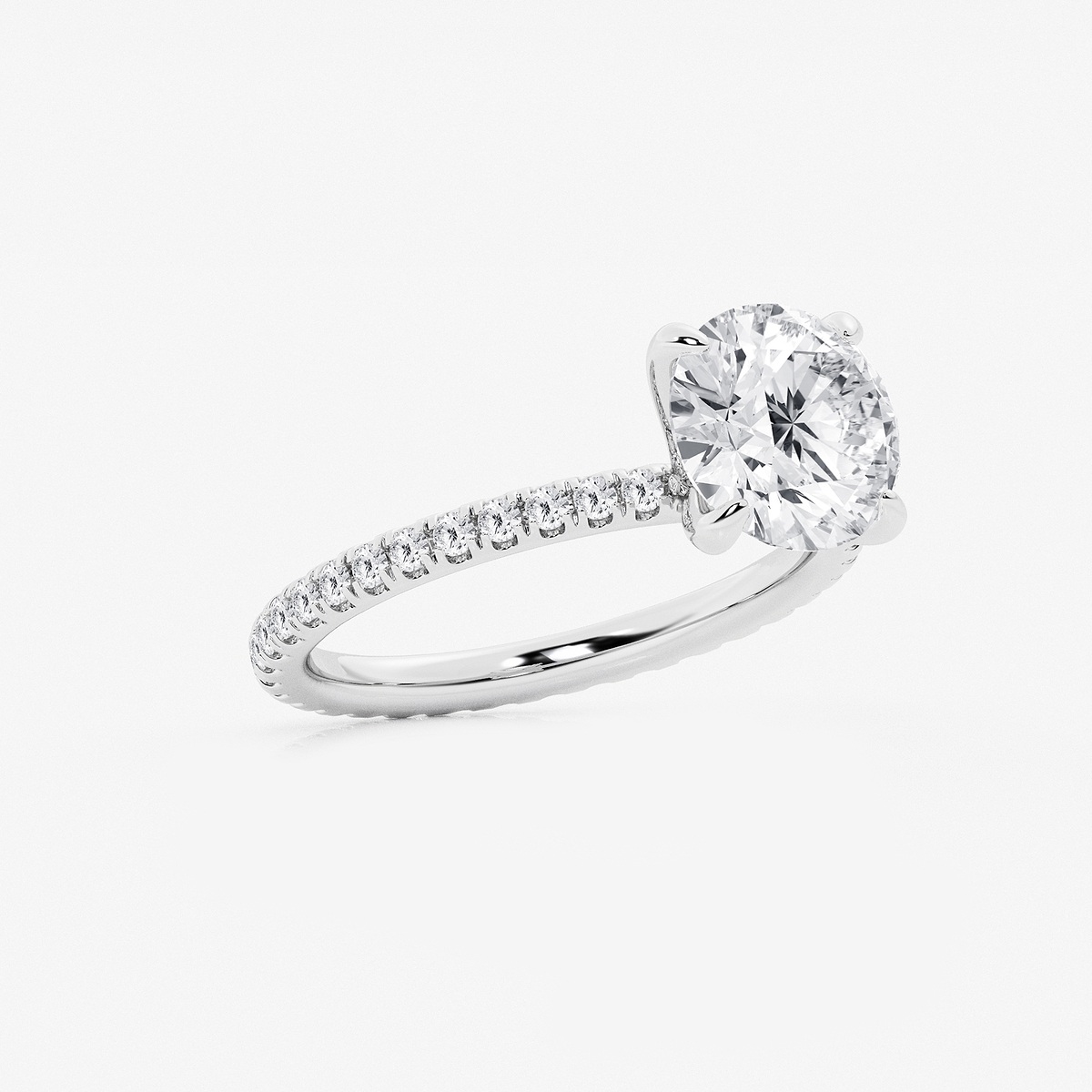 Additional Image 1 for  3 ctw Round Lab Grown Diamond Eternity Engagement Ring