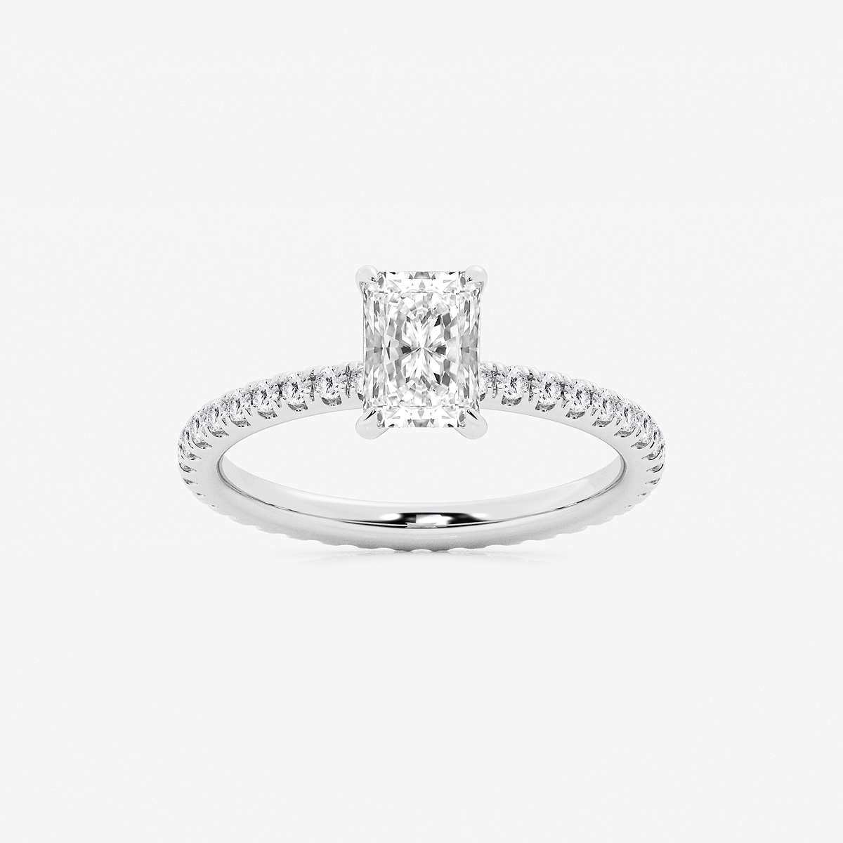 1 1/2 ctw Radiant Lab Grown Diamond Eternity Engagement Ring