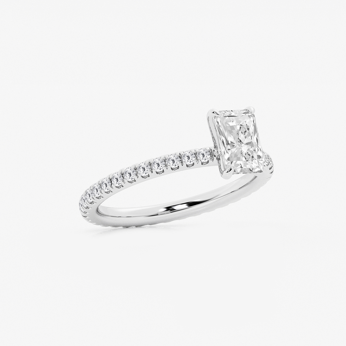 Additional Image 1 for  1 1/2 ctw Radiant Lab Grown Diamond Eternity Engagement Ring