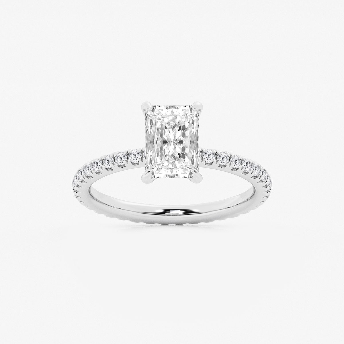 2 ctw Radiant Lab Grown Diamond Eternity Engagement Ring