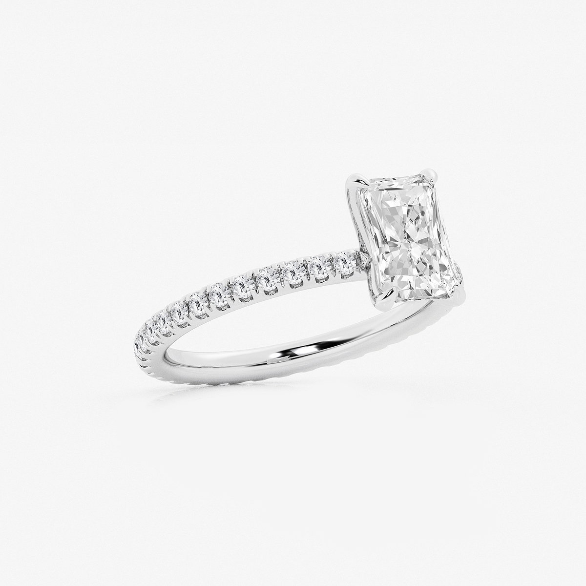 Additional Image 1 for  2 ctw Radiant Lab Grown Diamond Eternity Engagement Ring