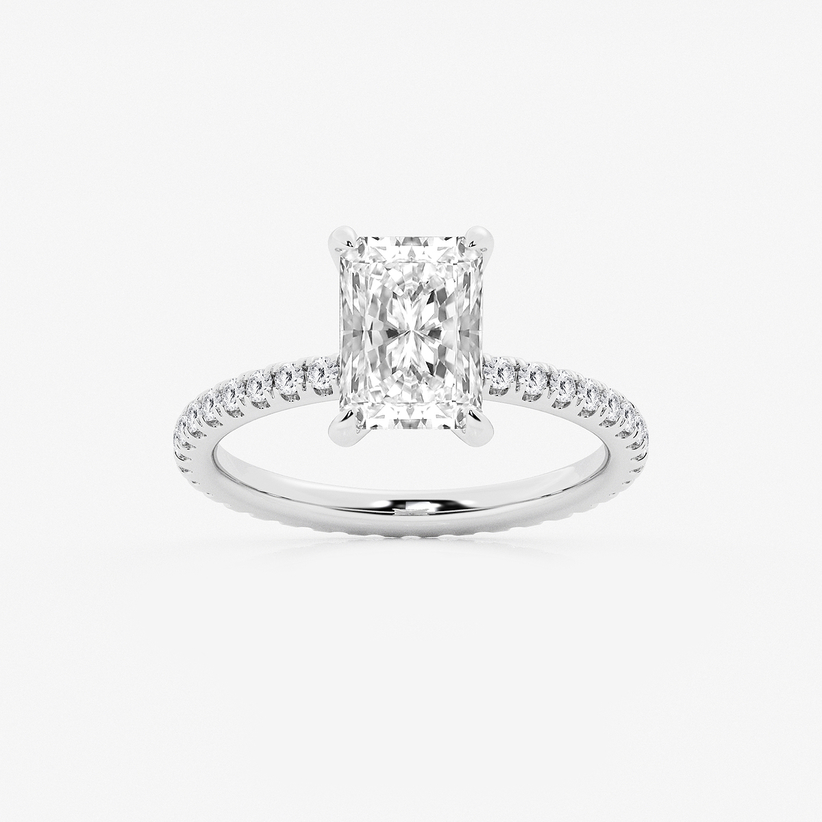 2 1/2 ctw Radiant Lab Grown Diamond Eternity Engagement Ring