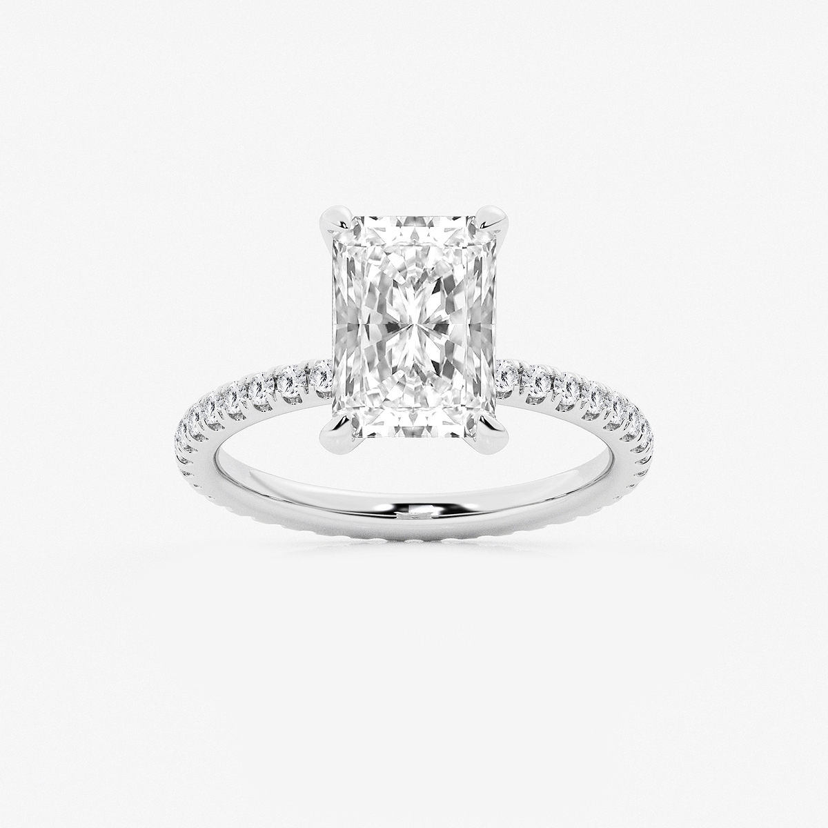 3 ctw Radiant Lab Grown Diamond Eternity Engagement Ring