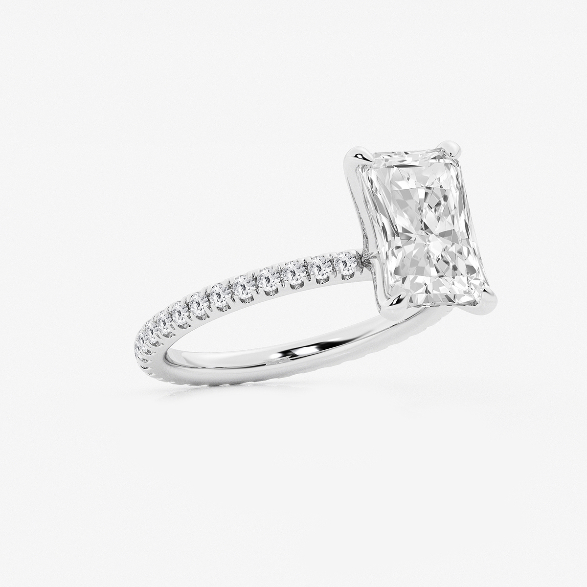 Additional Image 1 for  3 ctw Radiant Lab Grown Diamond Eternity Engagement Ring