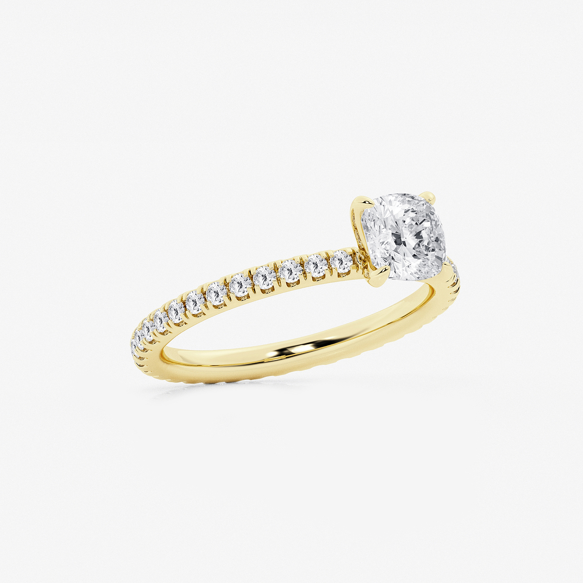 Additional Image 1 for  1 1/2 ctw Cushion Lab Grown Diamond Eternity Engagement Ring