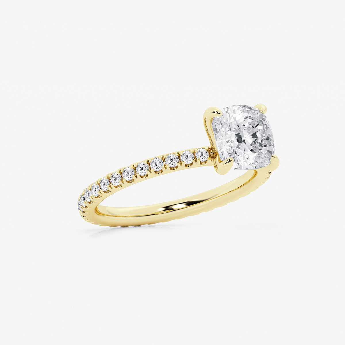 Additional Image 1 for  2 1/2 ctw Cushion Lab Grown Diamond Eternity Engagement Ring