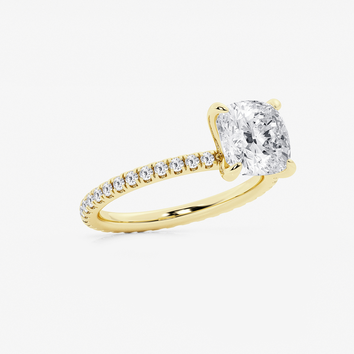 Additional Image 1 for  3 ctw Cushion Lab Grown Diamond Eternity Engagement Ring