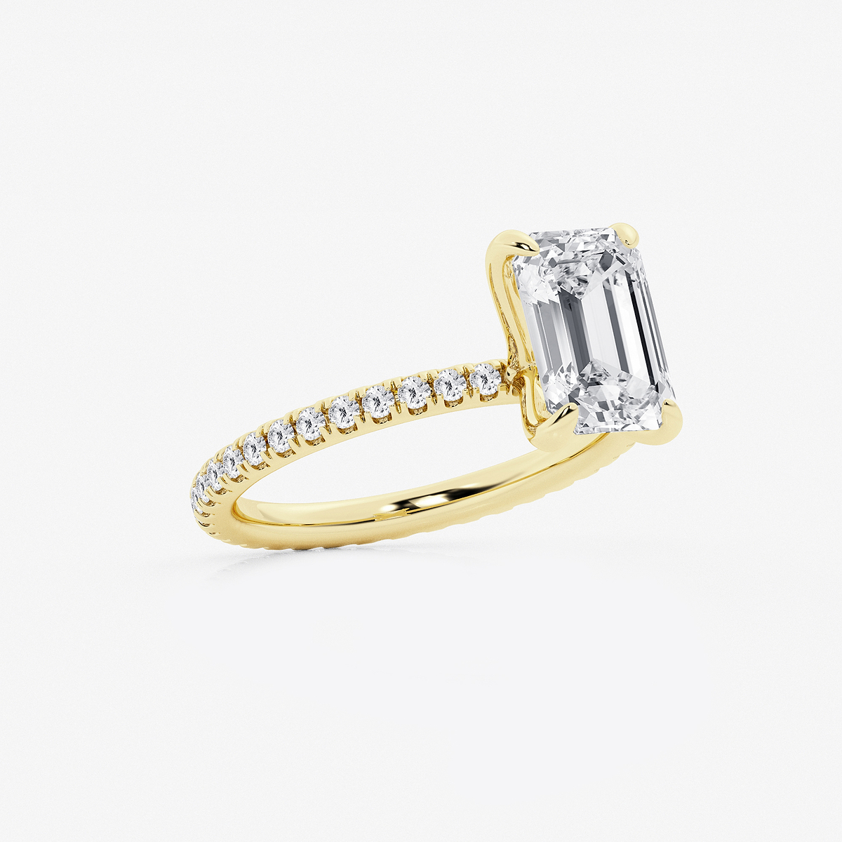 Additional Image 1 for  3 ctw Emerald Lab Grown Diamond Eternity Engagement Ring