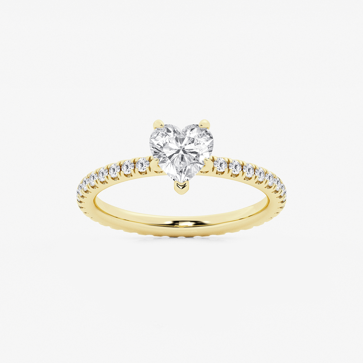 1 1/2 ctw Heart Lab Grown Diamond Eternity Engagement Ring