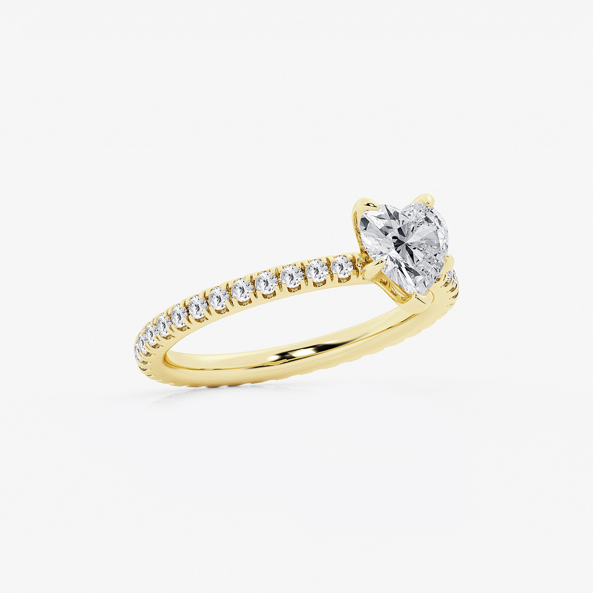 Additional Image 1 for  1 1/2 ctw Heart Lab Grown Diamond Eternity Engagement Ring
