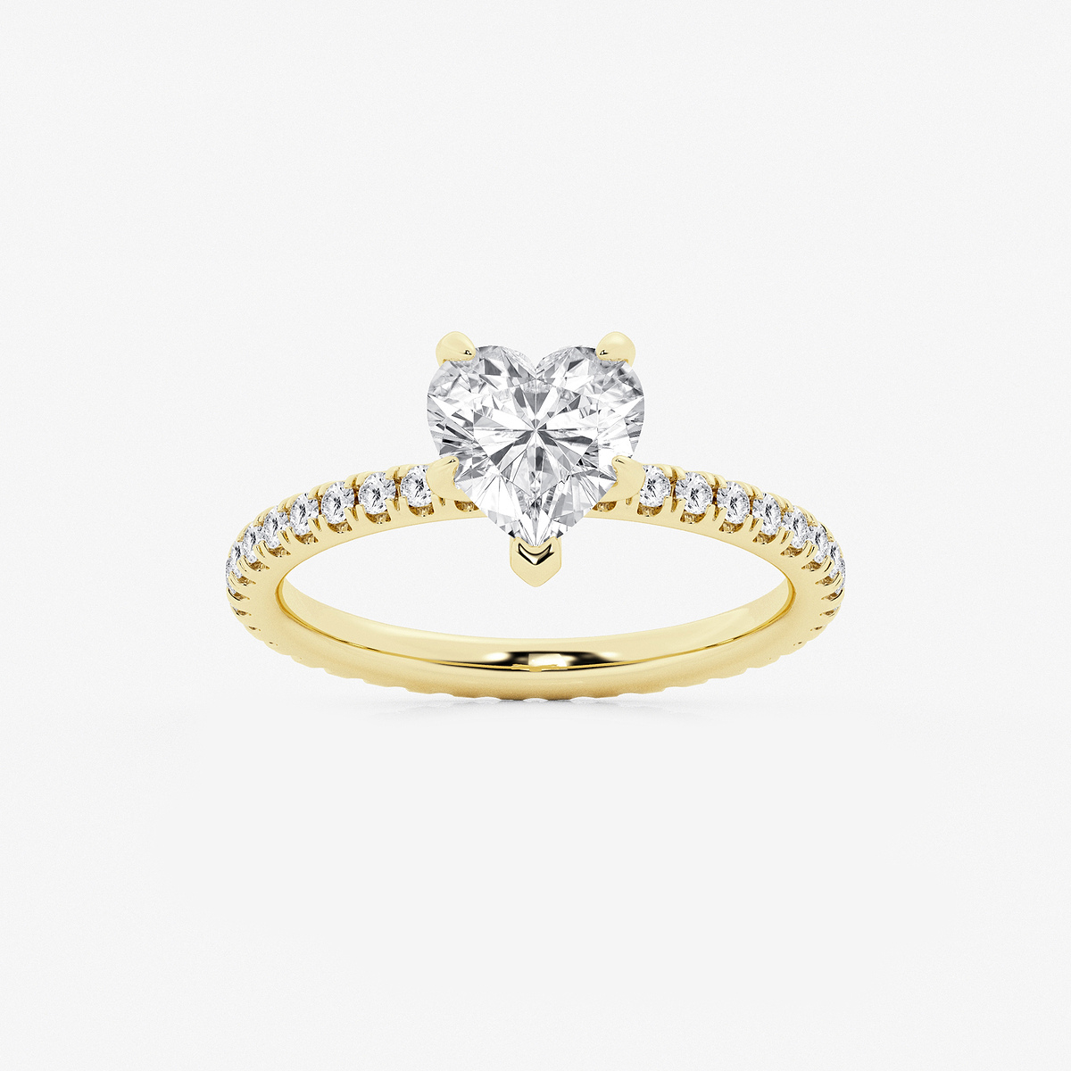 2 ctw Heart Lab Grown Diamond Eternity Engagement Ring