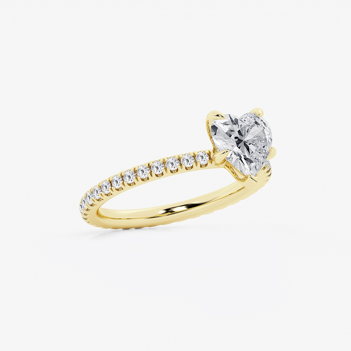 Additional Image 1 for  2 ctw Heart Lab Grown Diamond Eternity Engagement Ring