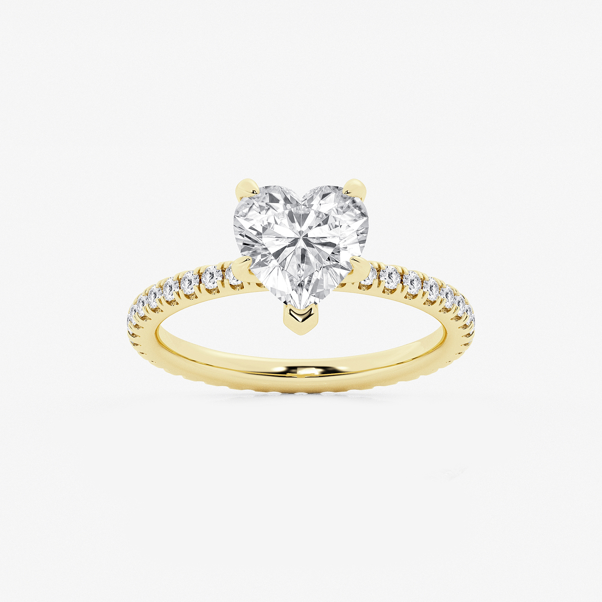 2 1/2 ctw Heart Lab Grown Diamond Eternity Engagement Ring