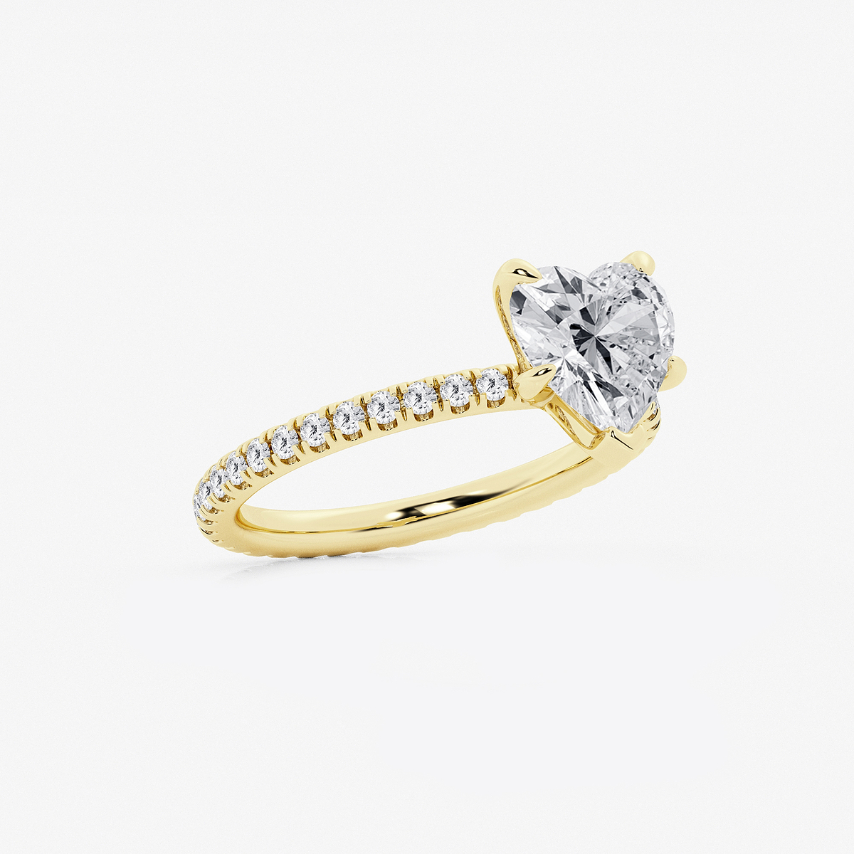 Additional Image 1 for  2 1/2 ctw Heart Lab Grown Diamond Eternity Engagement Ring