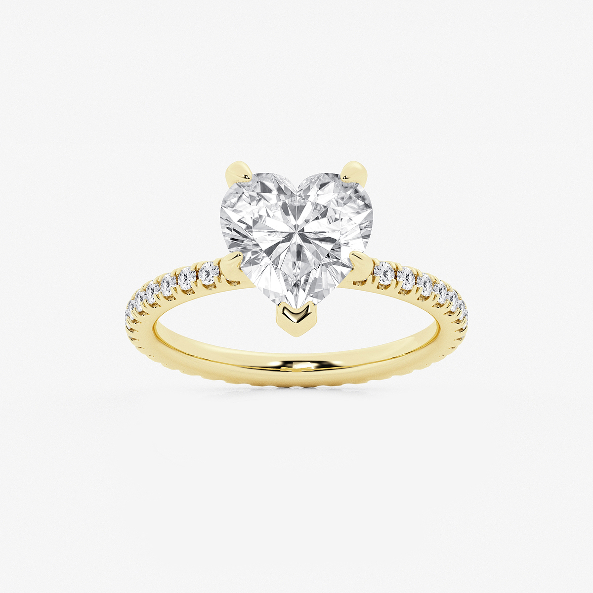 3 ctw Heart Lab Grown Diamond Eternity Engagement Ring