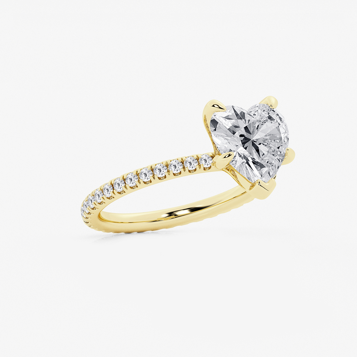 Additional Image 1 for  3 ctw Heart Lab Grown Diamond Eternity Engagement Ring