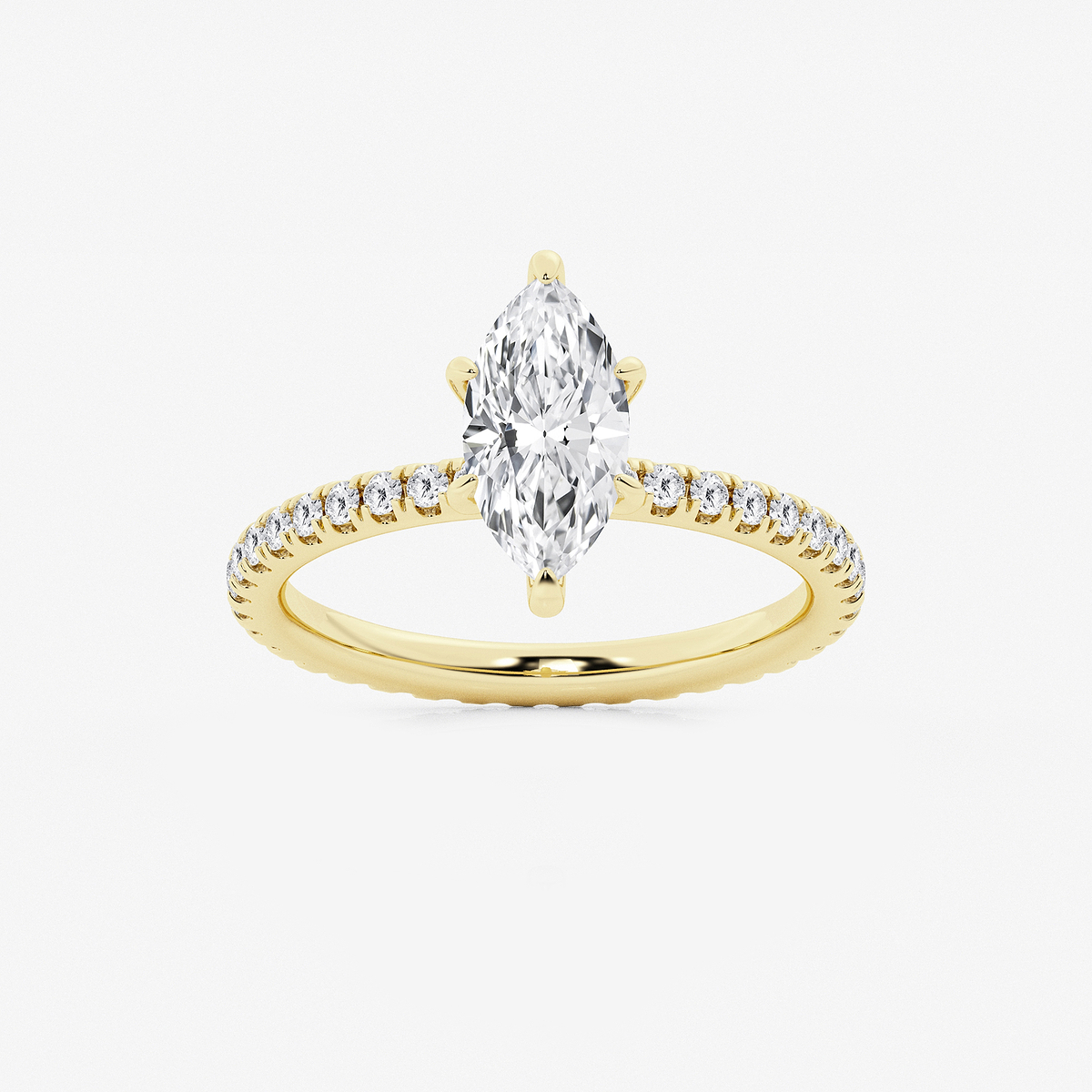 2 ctw Marquise Lab Grown Diamond Eternity Engagement Ring