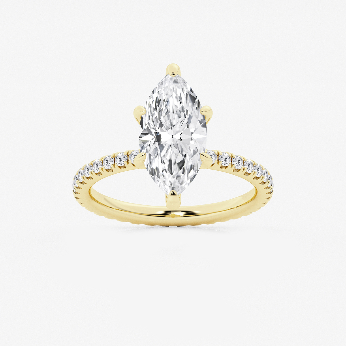 3 ctw Marquise Lab Grown Diamond Eternity Engagement Ring