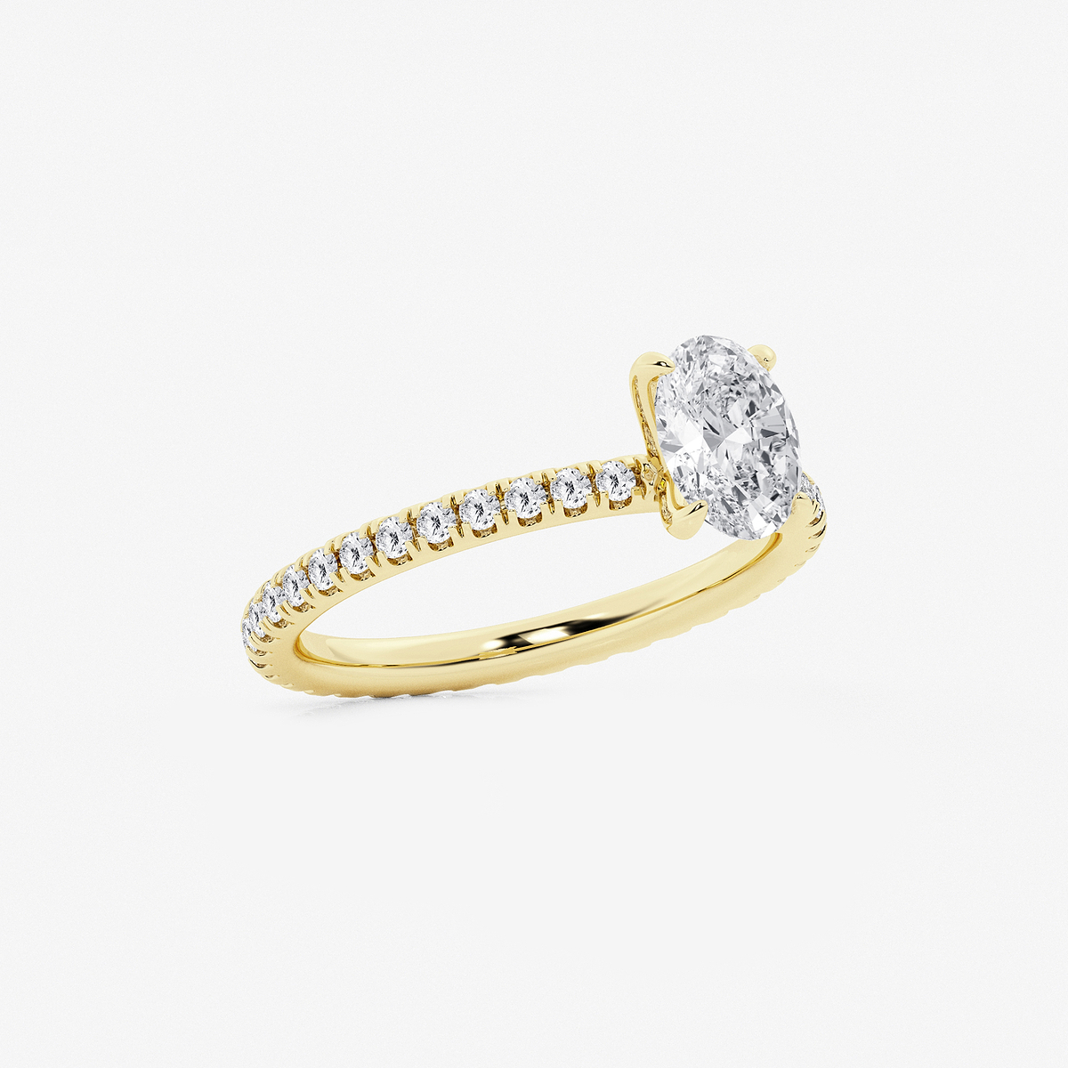 Additional Image 1 for  1 1/2 ctw Oval Lab Grown Diamond Eternity Engagement Ring