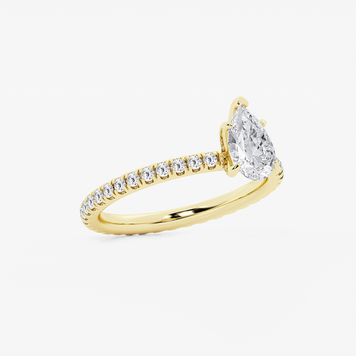 Additional Image 1 for  1 1/2 ctw Pear Lab Grown Diamond Eternity Engagement Ring
