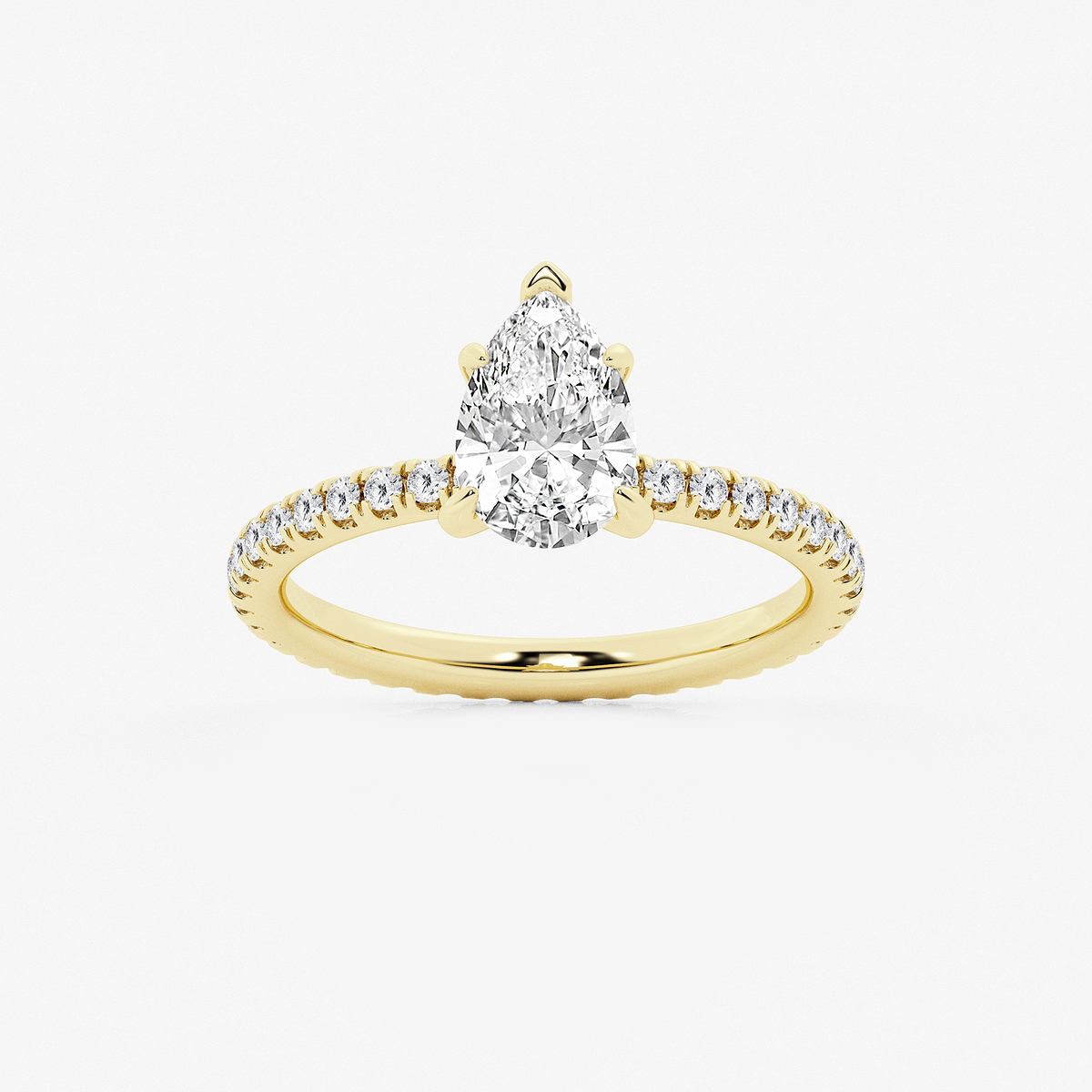 2 ctw Pear Lab Grown Diamond Eternity Engagement Ring