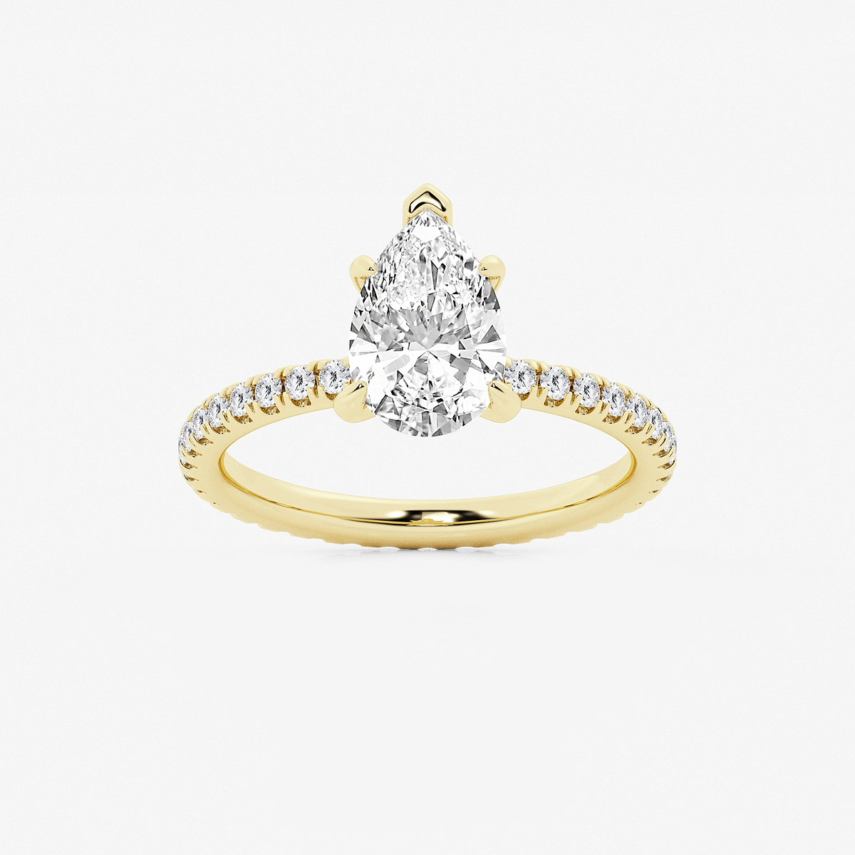 2 1/2 ctw Pear Lab Grown Diamond Eternity Engagement Ring