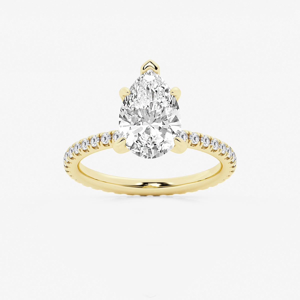 3 ctw Pear Lab Grown Diamond Eternity Engagement Ring