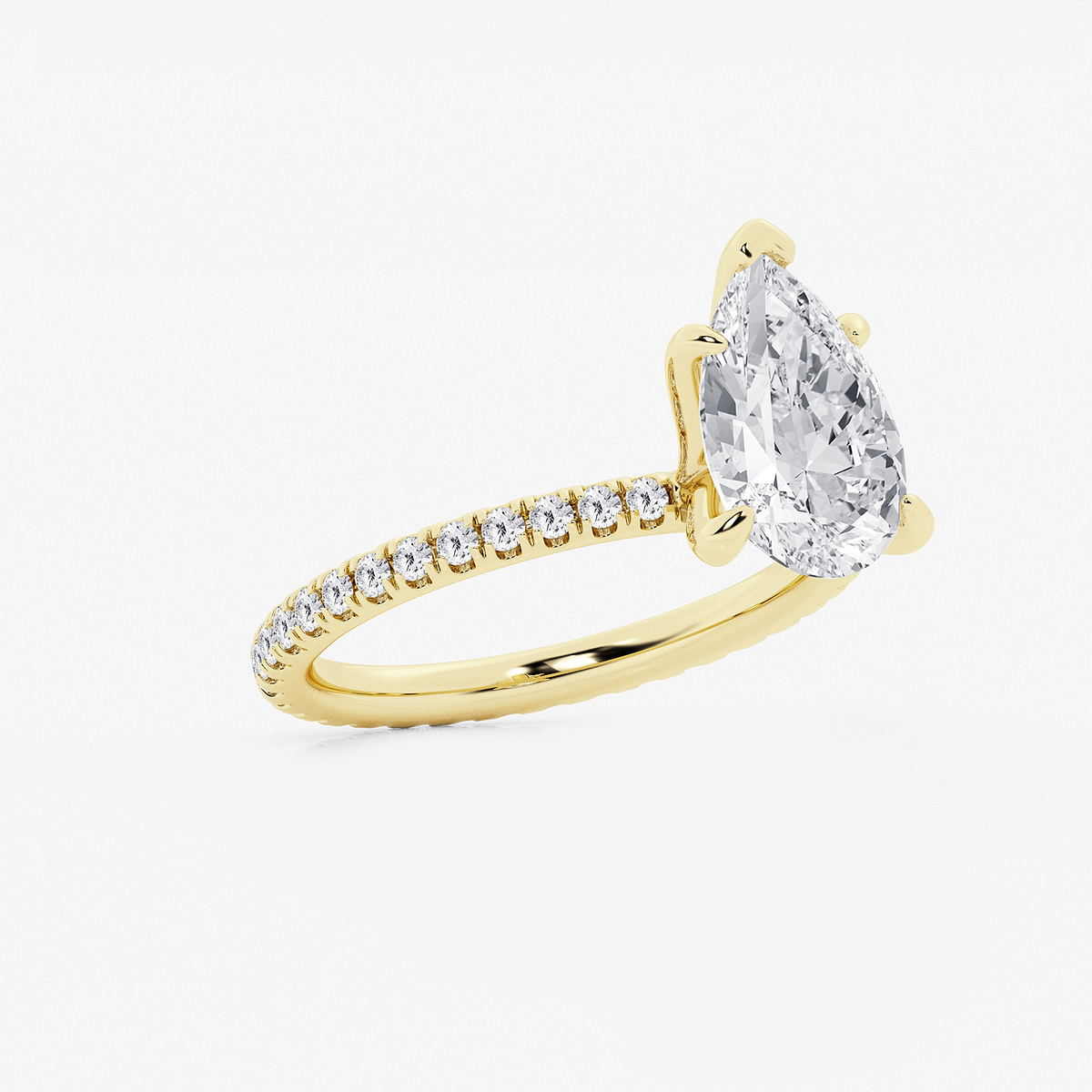 Additional Image 1 for  3 ctw Pear Lab Grown Diamond Eternity Engagement Ring