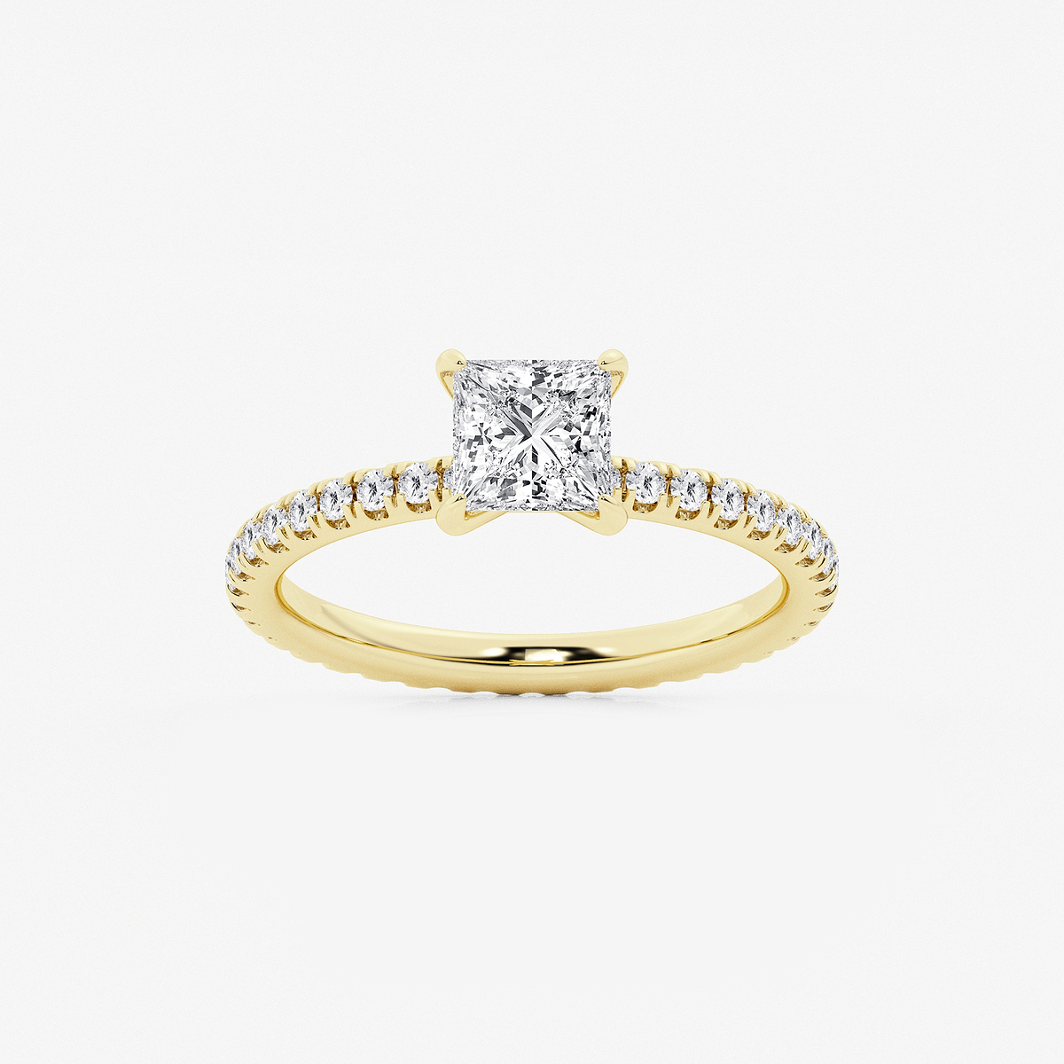 1 1/2 ctw Princess Lab Grown Diamond Eternity Engagement Ring