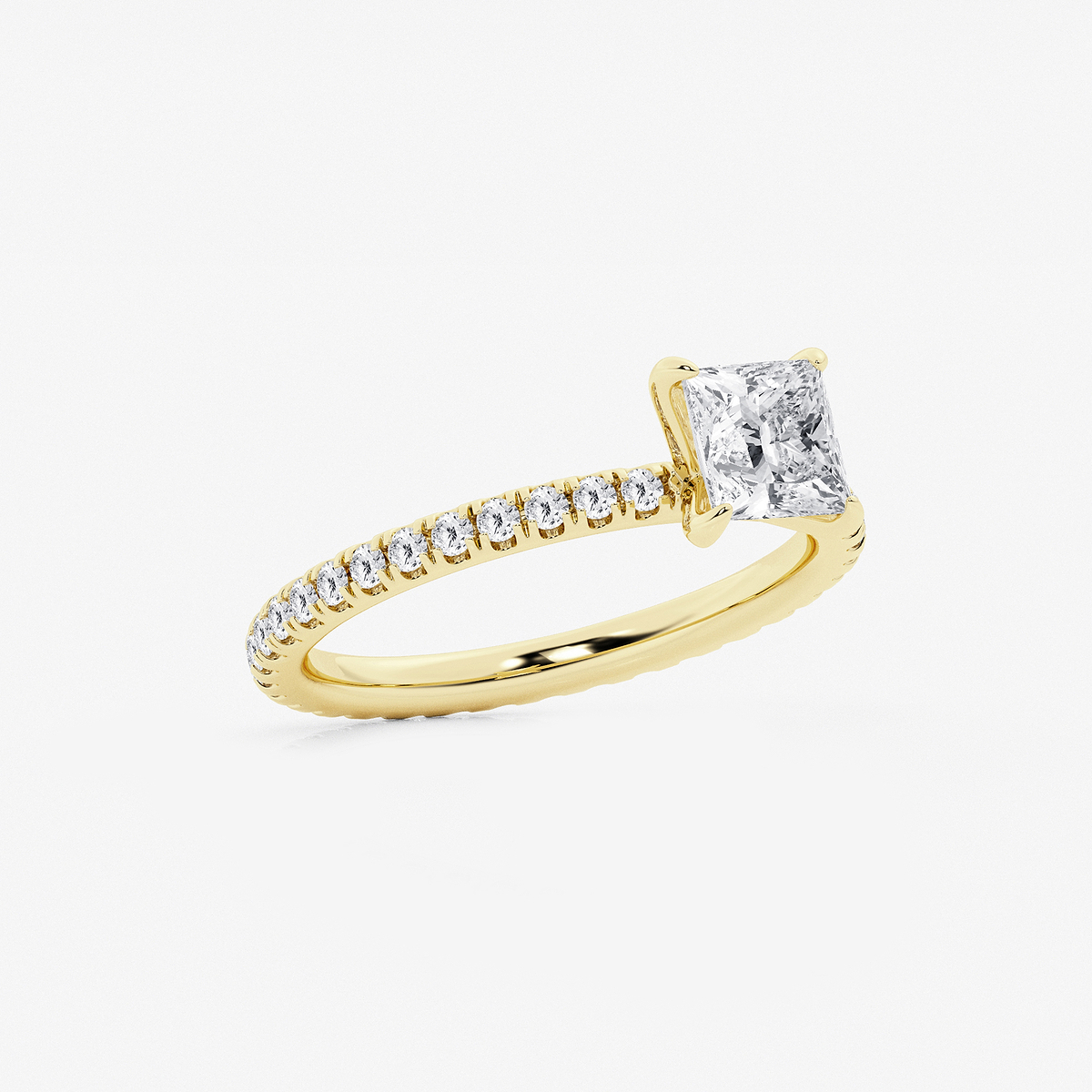 Additional Image 1 for  1 1/2 ctw Princess Lab Grown Diamond Eternity Engagement Ring