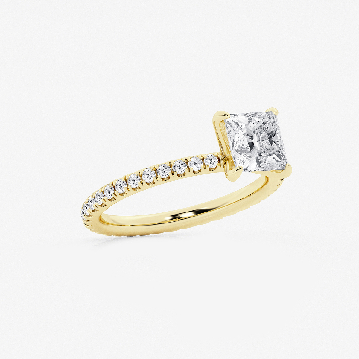 Additional Image 1 for  2 ctw Princess Lab Grown Diamond Eternity Engagement Ring