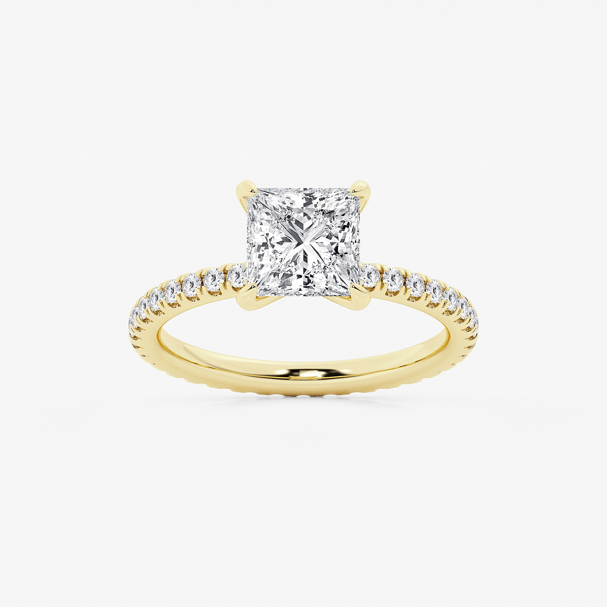 2 1/2 ctw Princess Lab Grown Diamond Eternity Engagement Ring