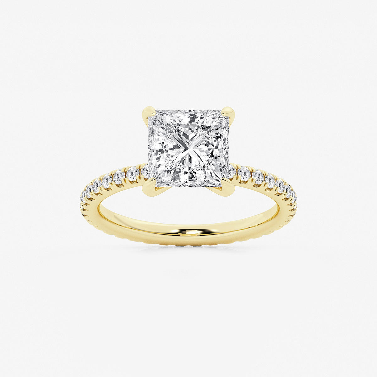 3 ctw Princess Lab Grown Diamond Eternity Engagement Ring