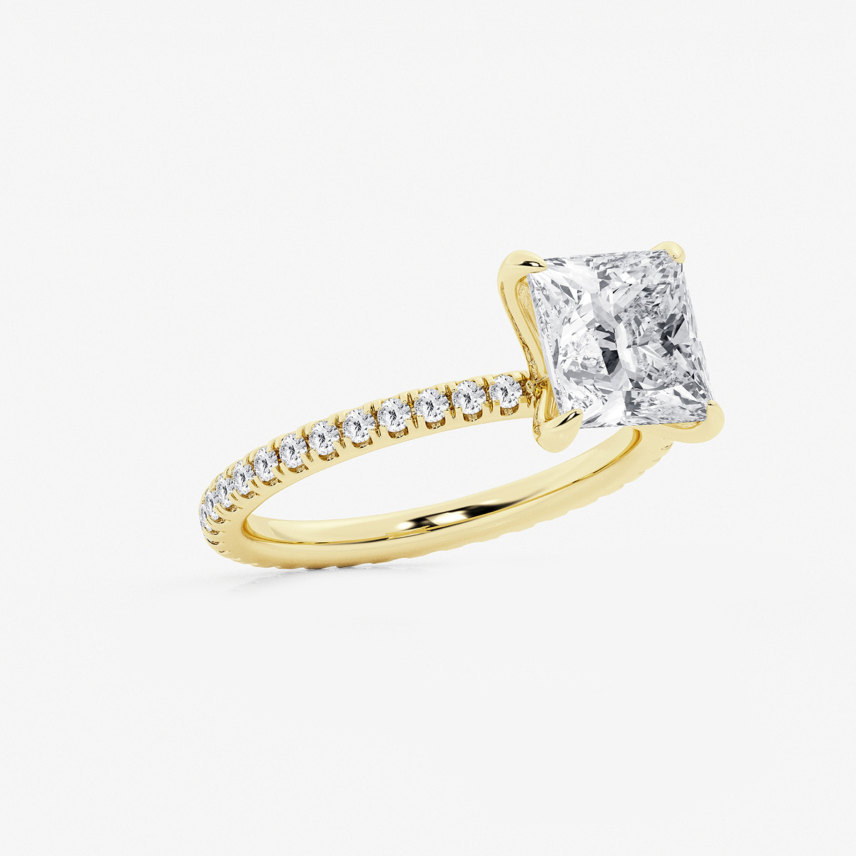 Additional Image 1 for  3 ctw Princess Lab Grown Diamond Eternity Engagement Ring