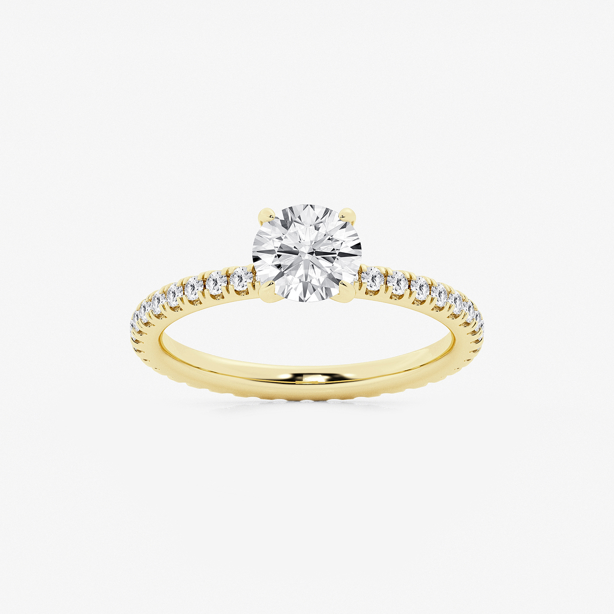 1 1/2 ctw Round Lab Grown Diamond Eternity Engagement Ring