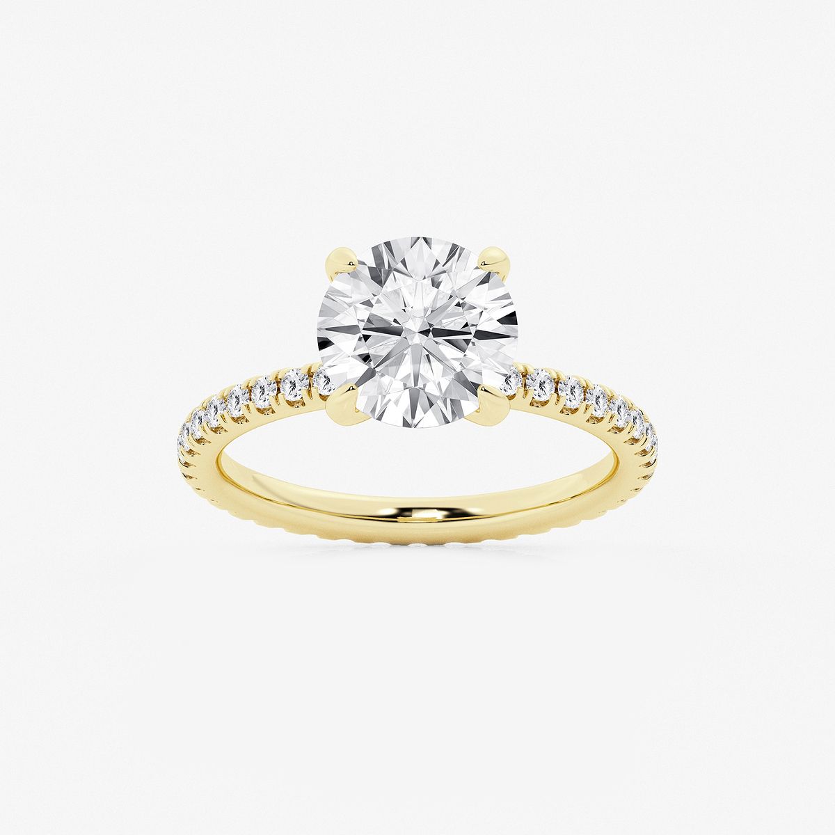 3 ctw Round Lab Grown Diamond Eternity Engagement Ring