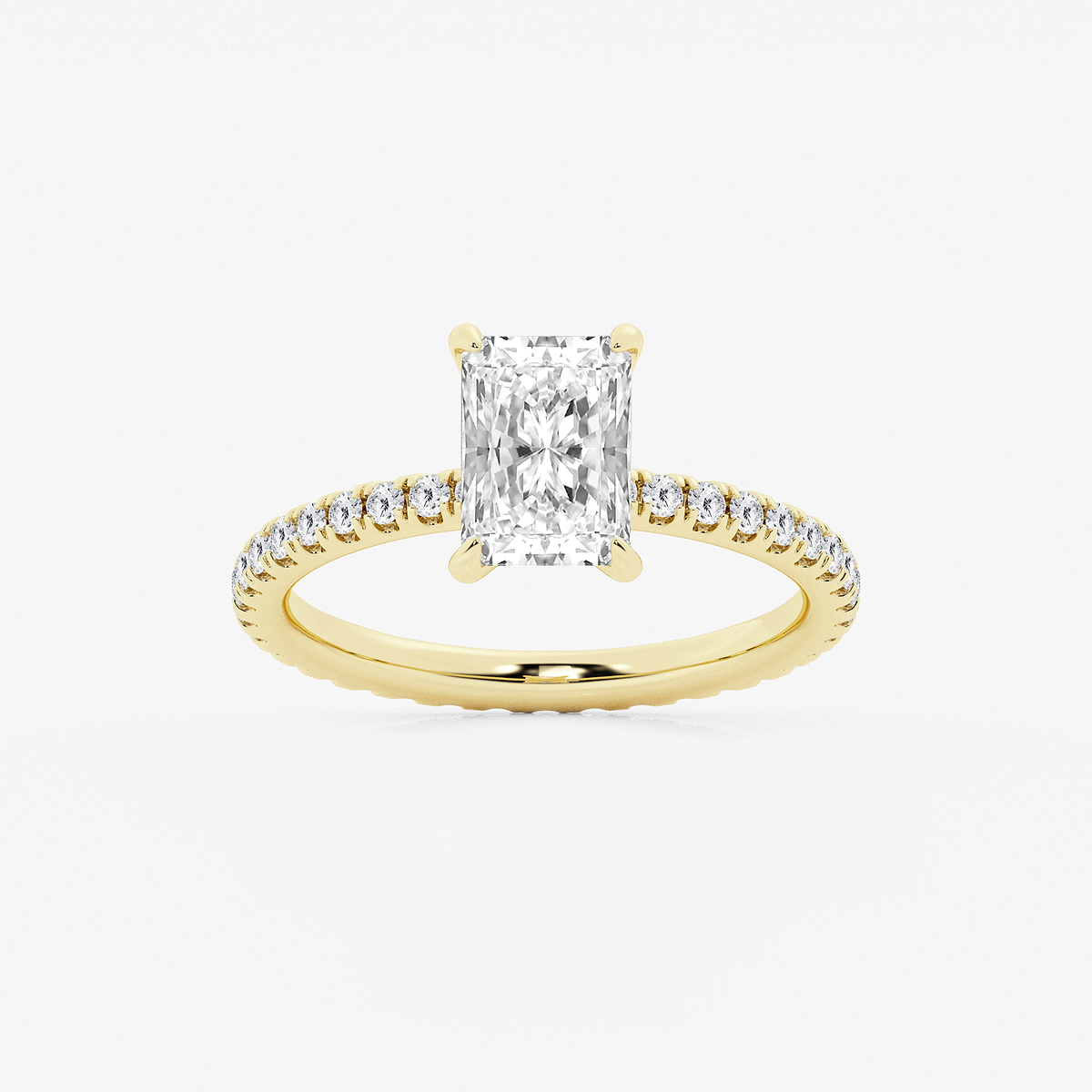 2 ctw Radiant Lab Grown Diamond Eternity Engagement Ring