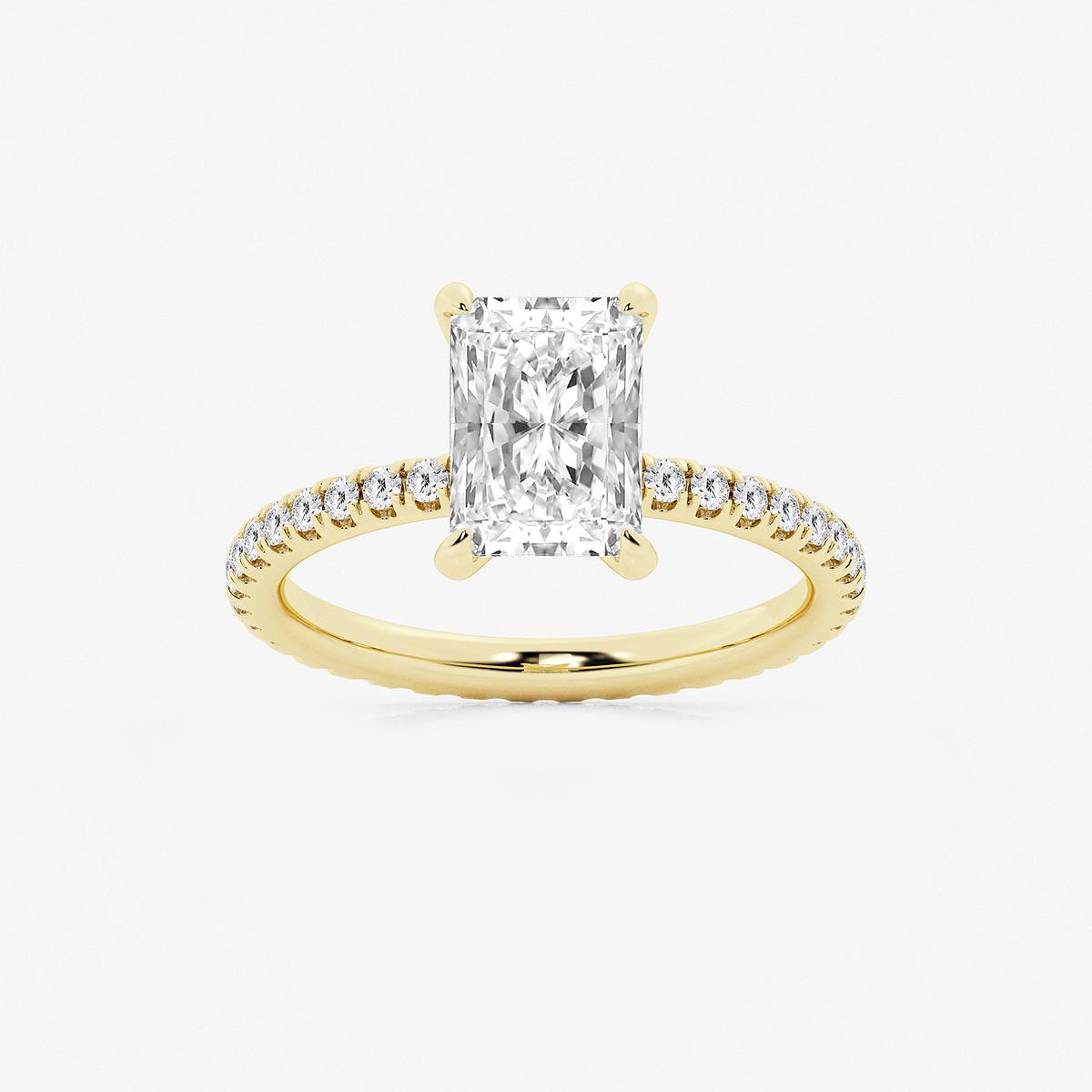 2 1/2 ctw Radiant Lab Grown Diamond Eternity Engagement Ring