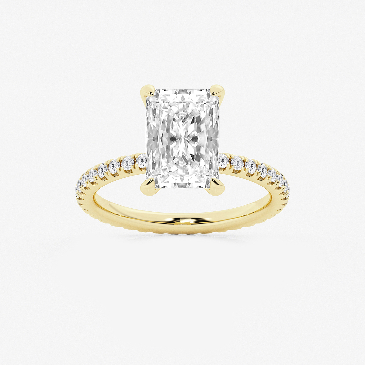 3 ctw Radiant Lab Grown Diamond Eternity Engagement Ring