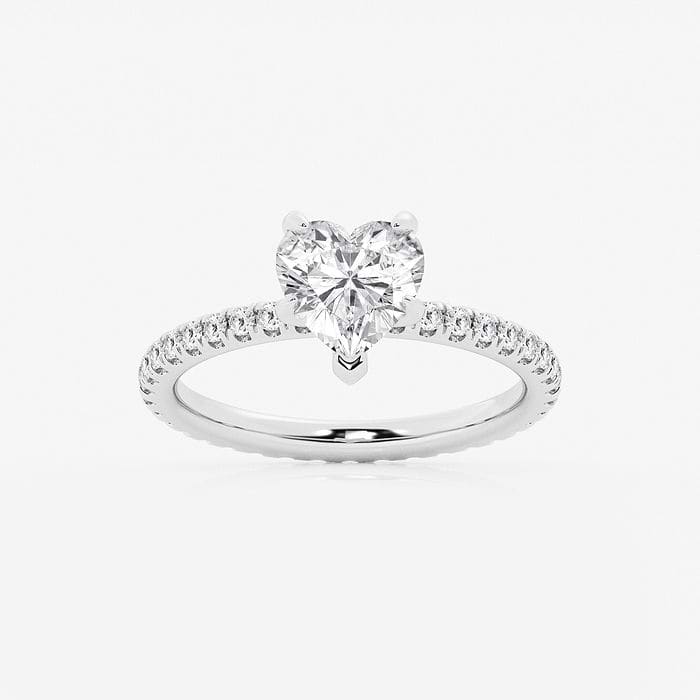 2 ctw Heart Lab Grown Diamond Eternity Engagement Ring