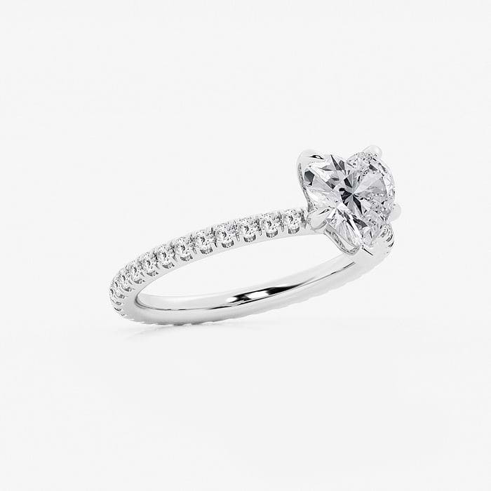 2 ctw Heart Lab Grown Diamond Eternity Engagement Ring