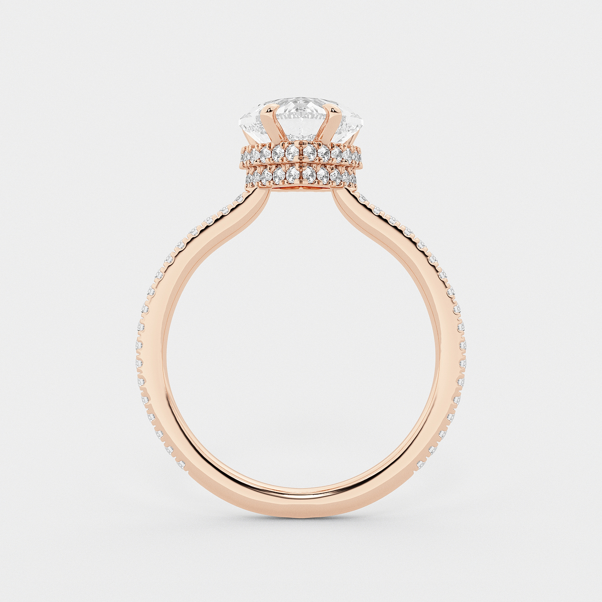 Additional Image 1 for  2 1/3 ctw Heart Lab Grown Diamond Double Hidden Halo Engagement Ring
