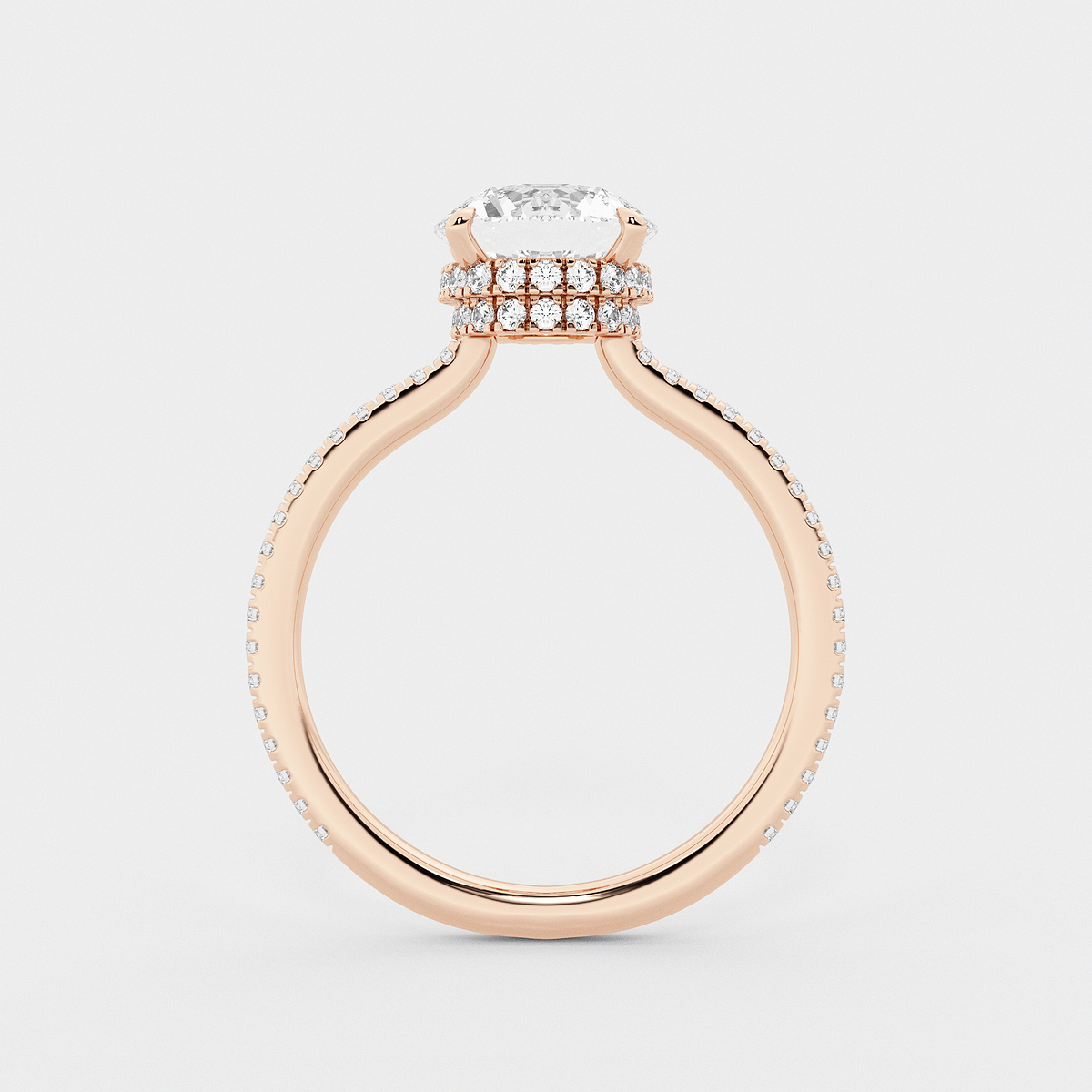 Additional Image 1 for  2 1/3 ctw Round Lab Grown Diamond Double Hidden Halo Engagement Ring