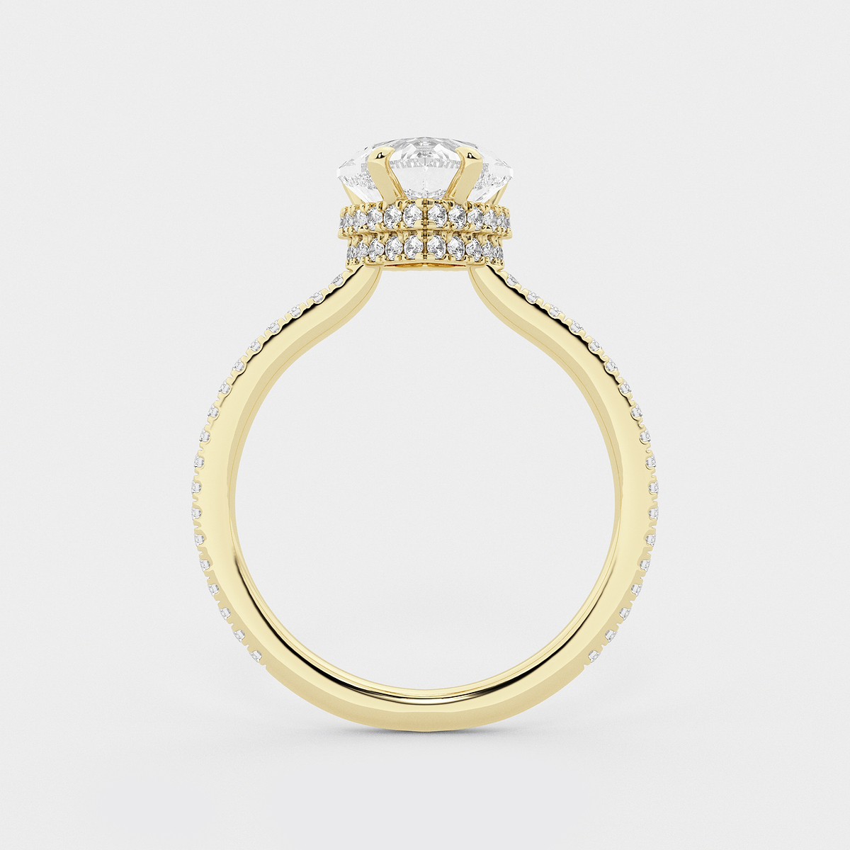 Additional Image 1 for  2 1/3 ctw Heart Lab Grown Diamond Double Hidden Halo Engagement Ring